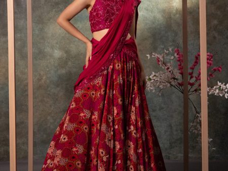 Pink Choli, Lehenga And Dupatta Set With Embroidery Sale