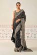 Anushna Handcrafted Badla Georgette Saree Black on Sale