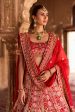 Rinaya  Red Zardosi Bridal Lehenga Set Online Sale