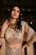 Alice  Silver Golden Sequin & Crsytal Emboidery Lehenga Set Fashion