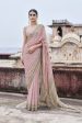 Alara Printed Georgette Saree - Blush Hot on Sale