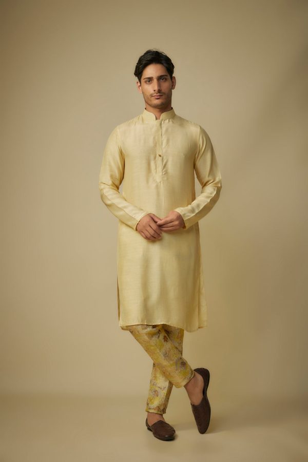 Yellow Kurta With Pant For Sale