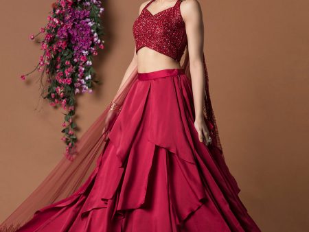 Red Lehenga Set Sale