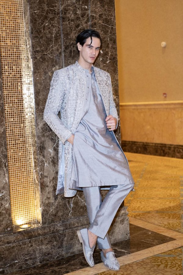 Platinium Prince Sherwani Set For Cheap