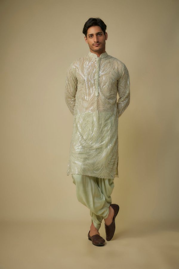 Sage Green Embroiderd Kurta Set Online