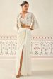 Mesnata Embroidered Skirt Set - Ivory For Sale