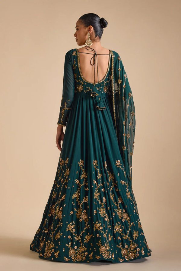 Emerald Green Anarkali Online Hot Sale