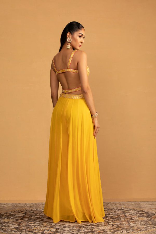 Yellow Palazzo Set For Cheap