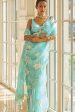 Blue Flower Saree Set Online Hot Sale