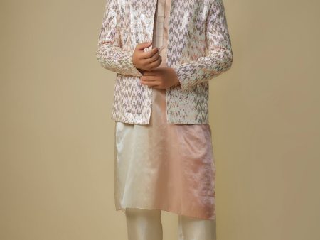 Pink Sequence Jacket With Kurta And Pant Online