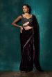 Wine Velvet Saree Online now