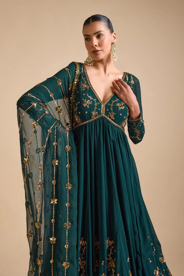 Emerald Green Anarkali Online Hot Sale