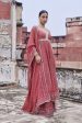 Arvia Printed Mul Anarkali Set - Red Online