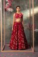 Pink Printed Backless Top And Lehenga Set With Embroidery Sale