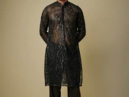 Black Embroiderd Kurta Set Online