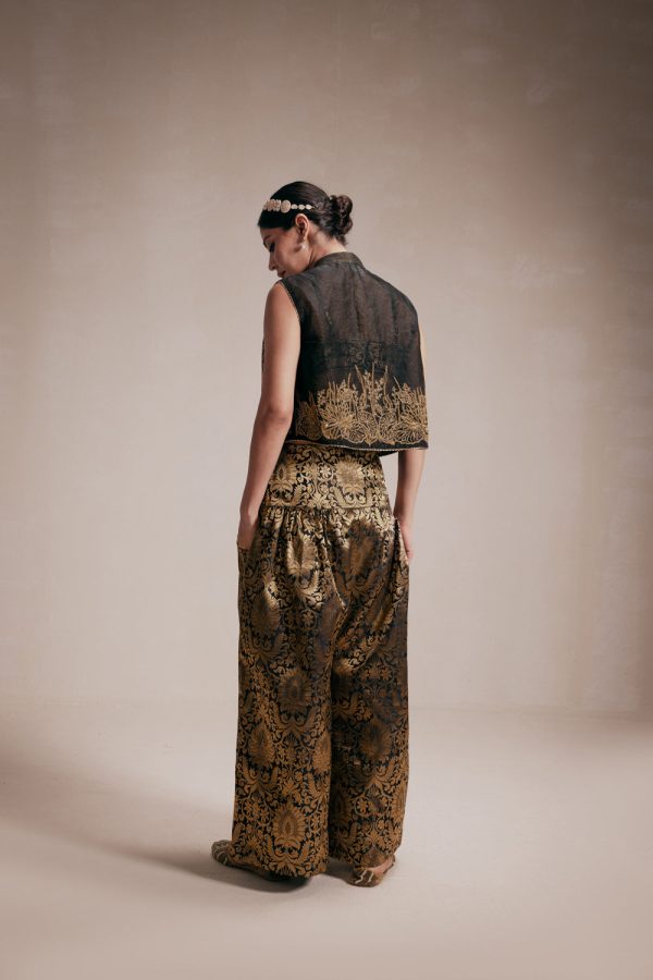 Gold Embroided Jacket & Pants Co-Ord Online