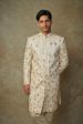 Butter Yellow Embroiderd Sherwani With Pant Online Sale