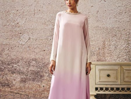 Baby Pink To Lilac Ombrey Kurta For Discount