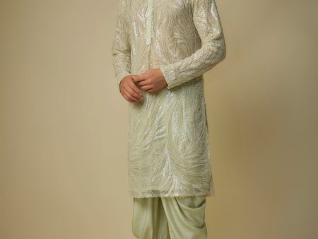 Sage Green Embroiderd Kurta Set Online