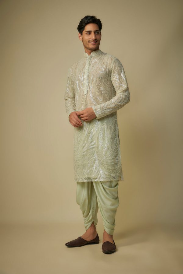 Sage Green Embroiderd Kurta Set Online