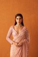 Rose Pink Net Saree Sale