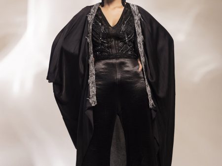 Black Satin Jumpsuit Sale