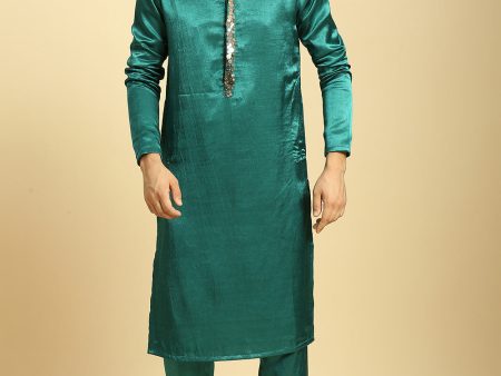 Teal Green Kurta With Pant Online Sale