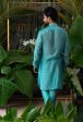 Airy Aqua Camel Embroidered Kurta Sets Supply