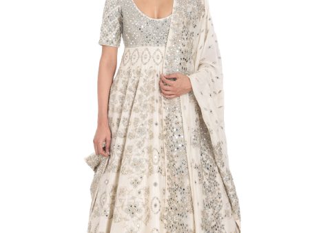 Pearl Ivory Anarkali Online Hot Sale