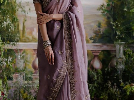 Antique Violet Saree Set Online Hot Sale