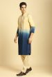 Beige Blue Ombre Kurta With Beige Pant Sale