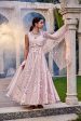 Baby Pink Mirror Embroidered Anarkali Set For Discount