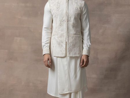 Embroidered Ivory Waist Coat St Online