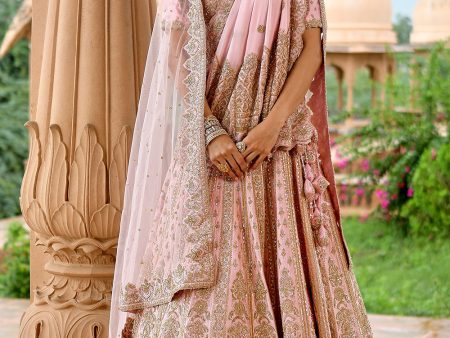 Baby Pink Bridal Lehenga Set Supply