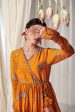 Bagicha Orange Angrakha Anarkali Set Of 3 For Cheap