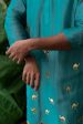 Airy Aqua Camel Embroidered Kurta Sets Supply