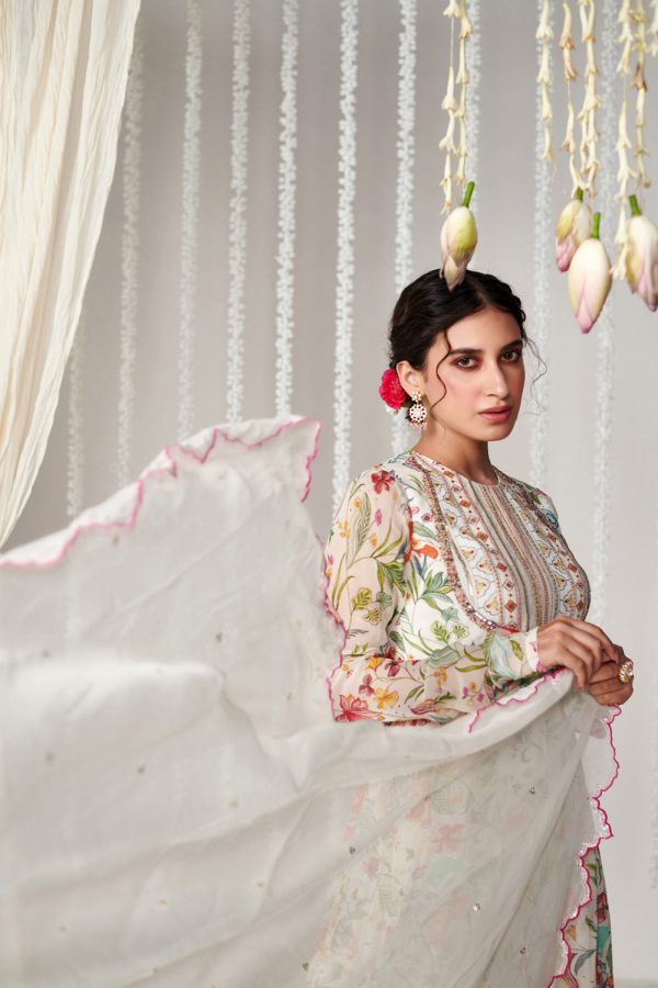 Bagicha White Anarkali Set Of 3 Supply