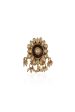 Brown & White Brown Minawork Ring With White Hangings Online now