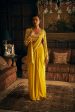 Yellow Mirror Work Stitched & Jacket Saree on Sale