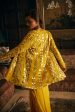 Yellow Mirror Work Stitched & Jacket Saree on Sale