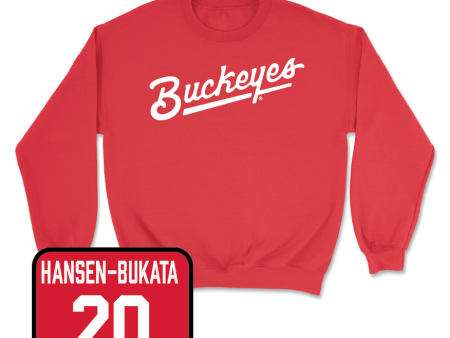 Red Men s Ice Hockey Script Crew  - Aiden Hansen-Bukata Online Hot Sale