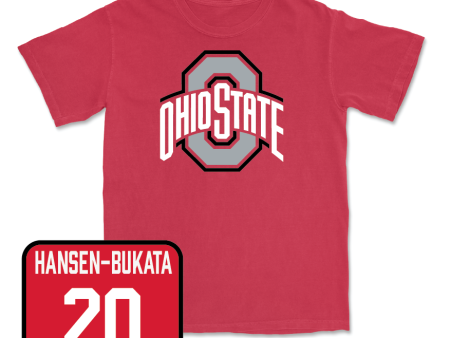 Red Men s Ice Hockey Team Tee  - Aiden Hansen-Bukata on Sale