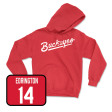 Red Baseball Script Hoodie  - Andrew Edrington Online now