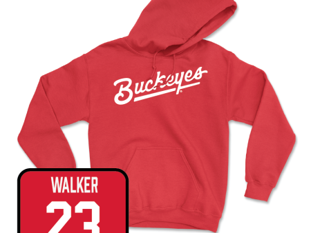 Red Field Hockey Script Hoodie  - Maya Walker Discount